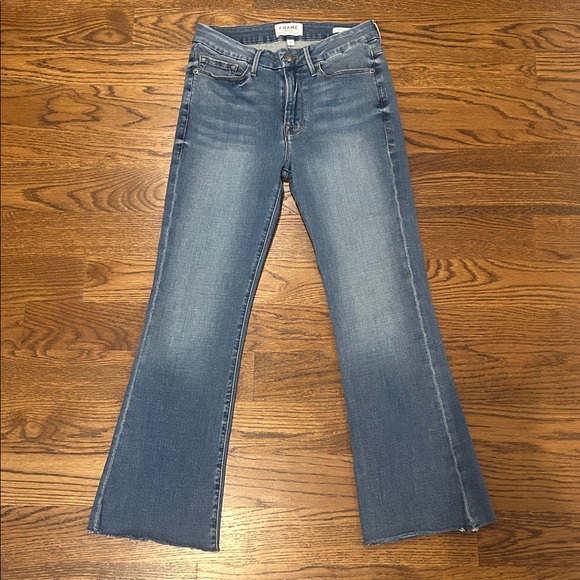 Frame Denim le crop mini boot size 27 raw hem - Picture 3 of 7